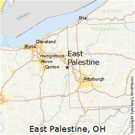 east palestine ohio map